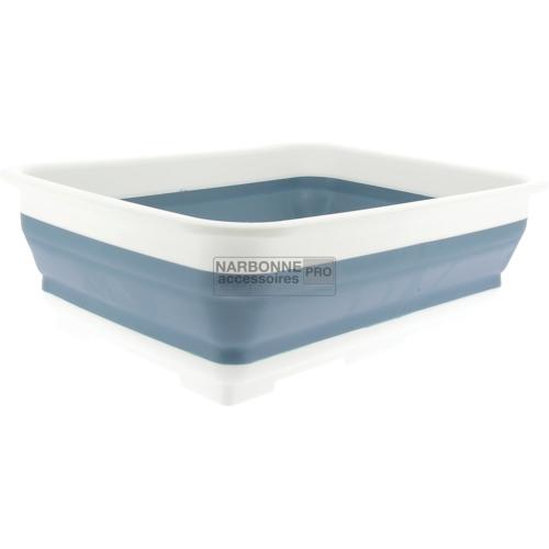 BASSINE BLEUE EN SILICONE PLIABLE 37 x 27cm INCASA