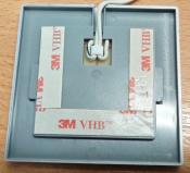 SPOT CARRE ULTRAPLAT EN SAILLIE ARGENTE 9 LEDS - 70x70mm