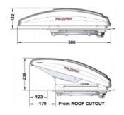 LANTERNEAU MAXXFAN DELUXE 12V TRANSLUCIDE 40X40cm