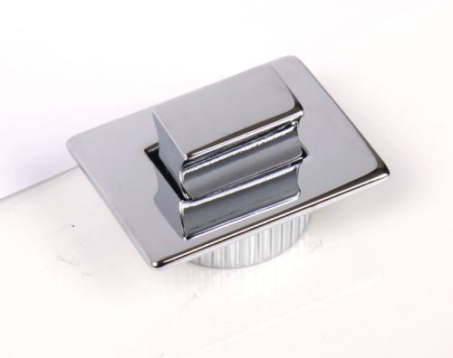 BOUTON PUSH LOCK CHROME RECTANGLE 40x30mm ZAMAK