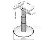 PIED DE TABLE COLONNE TELESCOPIQUE 320-695mm 