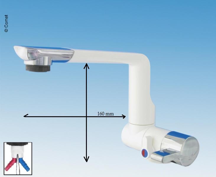 Robinet Mitigeur automatique ARONA - Blanc/Chromé