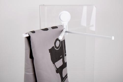 Porte-serviettes avec ventouse, 3 bras 337 x 66 x 140 mm