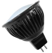 AMPOULE  LED A CULOT MR16 -12V GU4, 5 W AVEC 4 CMS BLAND CHAUD