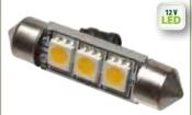 NAVETTE LED Soffitte, 0,66W, 10-30V, 3 SMD LEDS, 48Lumen