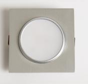 SPOT ENCASTRABLE A LED CARRE 2W ALUMINIUM BROSSE - 65x65x16mm  