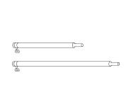 RALLONGE - ACIER 100CM -  Ø28MM - LOT DE 2 