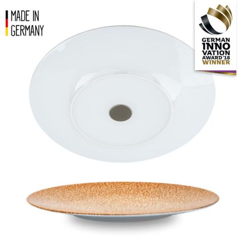 Assiette plate en porcelaine - Lot de 2 - Abricot 