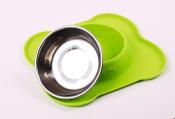 ECUELLE POUR CHIEN FRIDA EN ACIER INOXYDABLE ET SILICONE 