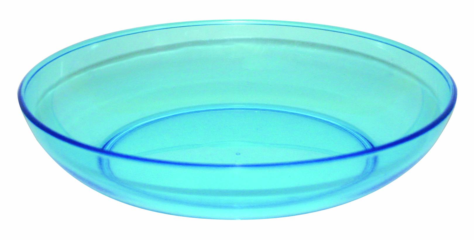 Assiette creuse Copolyester Transparente Bleue - Plastorex