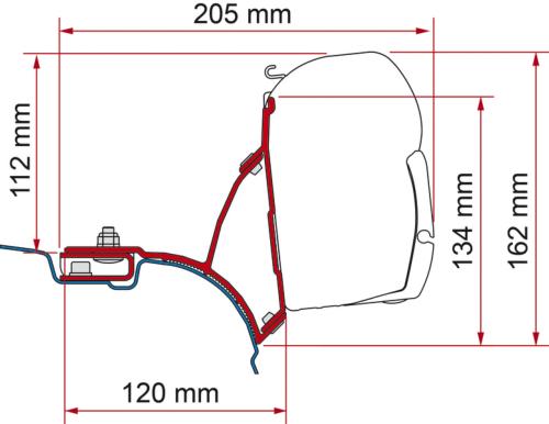 ADAPTATEUR VW TRANSPORTER/MULTIVAN A PARTIR DE 2003