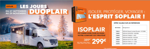 ISOPLAIR VOLET EXTERIEUR 10 couches FORD TRANSIT V APRES 2015