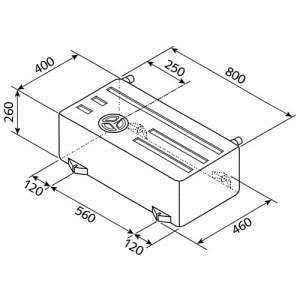 RÉSERVOIR FUSION EV 1501 - 75L - 80X40X26CM