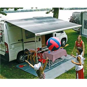 STORE CASSETTE FIAMMA F65S - 370cm - Boitier NOIR TOILE ROYAL GREY