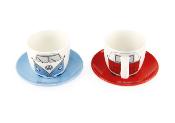 COFFRET 2 TASSES + 2 SOUCOUPES - VW COLLECTION