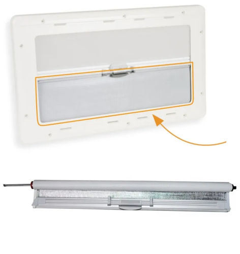 STORE OCCULTANT 1200x600 Rollo S4 4460001881,BLANC/ALU pour Baie Seitz 1200