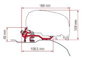 KIT STORE FIAMMA F80S 320 SPECIAL DUCATO L2H2 - BOITIER NOIR TOILE ROYAL GREY + ADAPTATEUR DUCATO