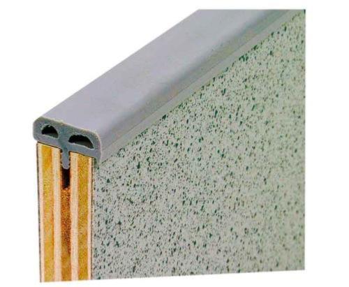 PROFIL CHANT ANTI CHOC 15mm - GRIS MOYEN - rouleau de 25m