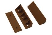 COINS DE CONNEXION PLASTIQUE BRUN 60x21x21 - boite de 6
