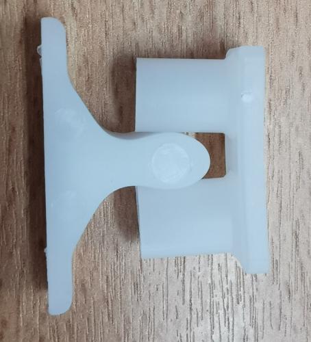 LOQUETEAU PLASTIQUE BLANC 36x21mm - LOT DE 2 PIECES