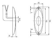 FEU 2010 SMLR - ENCOMBREMENT LATERAL - A LED - 124 x 45 x 12 mm - JOKON
