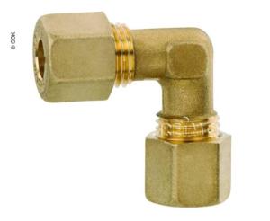 RACCORD BICONE CUIVRE COUDE DIAM. 8 mm - à l'unité