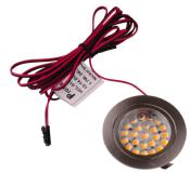 SPOT 24 LEDS A ENCASTRER EN INOX BROSSÉ ø65 x H12 mm