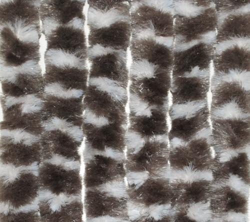 RIDEAU CHENILLE ANTI INSECTES - TAUPE/BLANC- 56x205cm