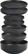 SET VAISSELLE GIGOGNE 6 en 1 - ODETTE NOIR pour 2 