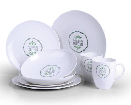 NATURE - SERVICE A VAISSELLE EN PLA ECO 2 PERSONNES 8 PIECES