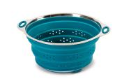 PASSOIRE EN SILICONE PLIABLE BLEU PETROLE Ø24/28