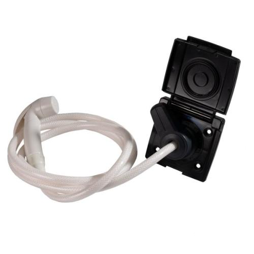 TRAPPE A EAU NOIRE AVEC MITIGEUR LILIE + DOUCHETTE A MAIN CLIPSABLE