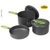 BATTERIE DE CUISINE ELITE GRIS/VERT 5 PICES 