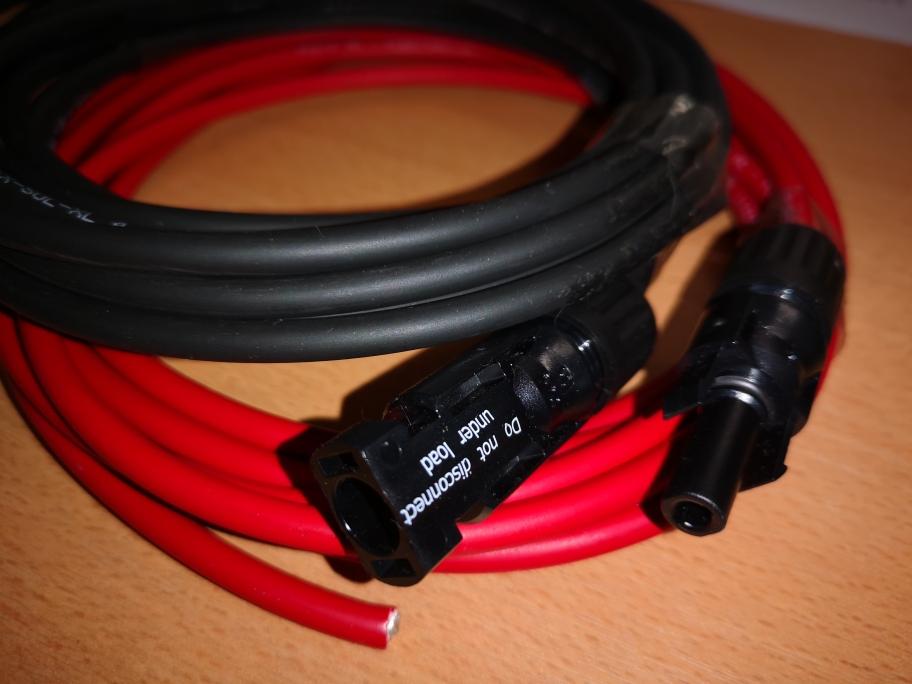 paire de connecteur mc4 avec cable 4m