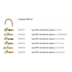 LYRE HAUTE PRESSION AVEC SECURITE G.8 EUROPE SHELL - 750MM