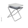 TORTUGA TABOURET PLIANT ANTHRACITE + PLATEAU