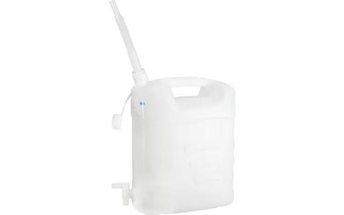 BIDON 15L - 42 x 36 x 18cm BOUCHON AVEC FLEXIBLE + ROBINET 