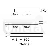 BARRE FAITIERE DE TOIT ACIER A PINCES 170-250cm - Ø22mm