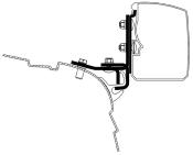 ADAPTATEUR THULE OMNISTOR 3200 pour VW T5/T6 COURT équipé d'un MULTRAIL REIMO