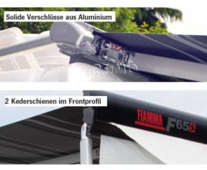 STORE CASSETTE FIAMMA F 65 S - 320 - Boitier" gris titanium" - Toile ROYAL GREY