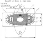 FEU 2012 SMLR ENCOMBREMENT LATERAL A LED - 100 x 44 x 12 mm - JOKON