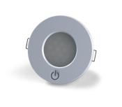 SPOT ENCASTRABLE ARGENTE 14 LEDS INTERRUPTEUR TACTILE 2.5W, 75mm