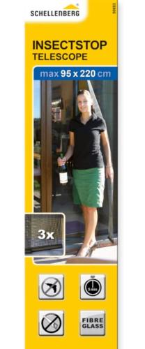 RIDEAU MOUSTIQUAIRE DE PORTE 3 PANNEAUX - 95x220 cm