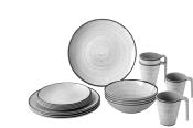 Service de table en mlamine Tivoli - 16 pices - Pour 4 personnes 