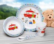 COFFRET ENFANT MELAMINE 5 pièces CHARLIE - DECOR CARAVANE