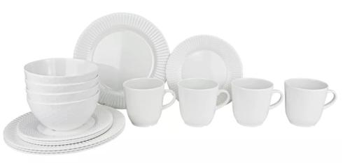 SERVICE A VAISSELLE MELAMINE ANTIDERAPANTE POUR 4 PERSONNES EDELWEISS - GIMEX