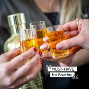 Les verres à schnaps en set de 2 SILWY® AVEC SOUS-VERRE MAGNETIQUE