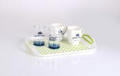 EGOUTTOIR PLIANT EN SILICONE VERT ET BLANC 37x31x6/13cm