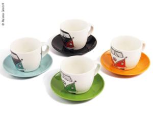 COFFRET 4 TASSES EXPRESSO + 4 SOUCOUPES - VW COLLECTION