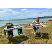 MEUBLE DE CUISINE MOBILE + TABLE Kitch&Box 100 x 50 cm